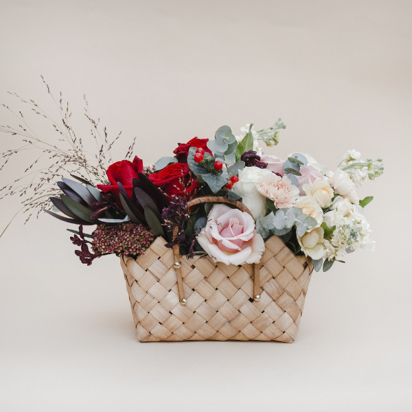 Сумка-корзинка «Парижанка» с розами mini