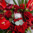 Авторский букет Экзотика с розами и экзотическими цветами вид 1