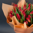 Букет из 25 красных тюльпанов вид 1