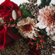 Корзина «Благородство» с хризантемой и розой вид 1
